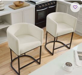 Barrel  barstools white 2ea