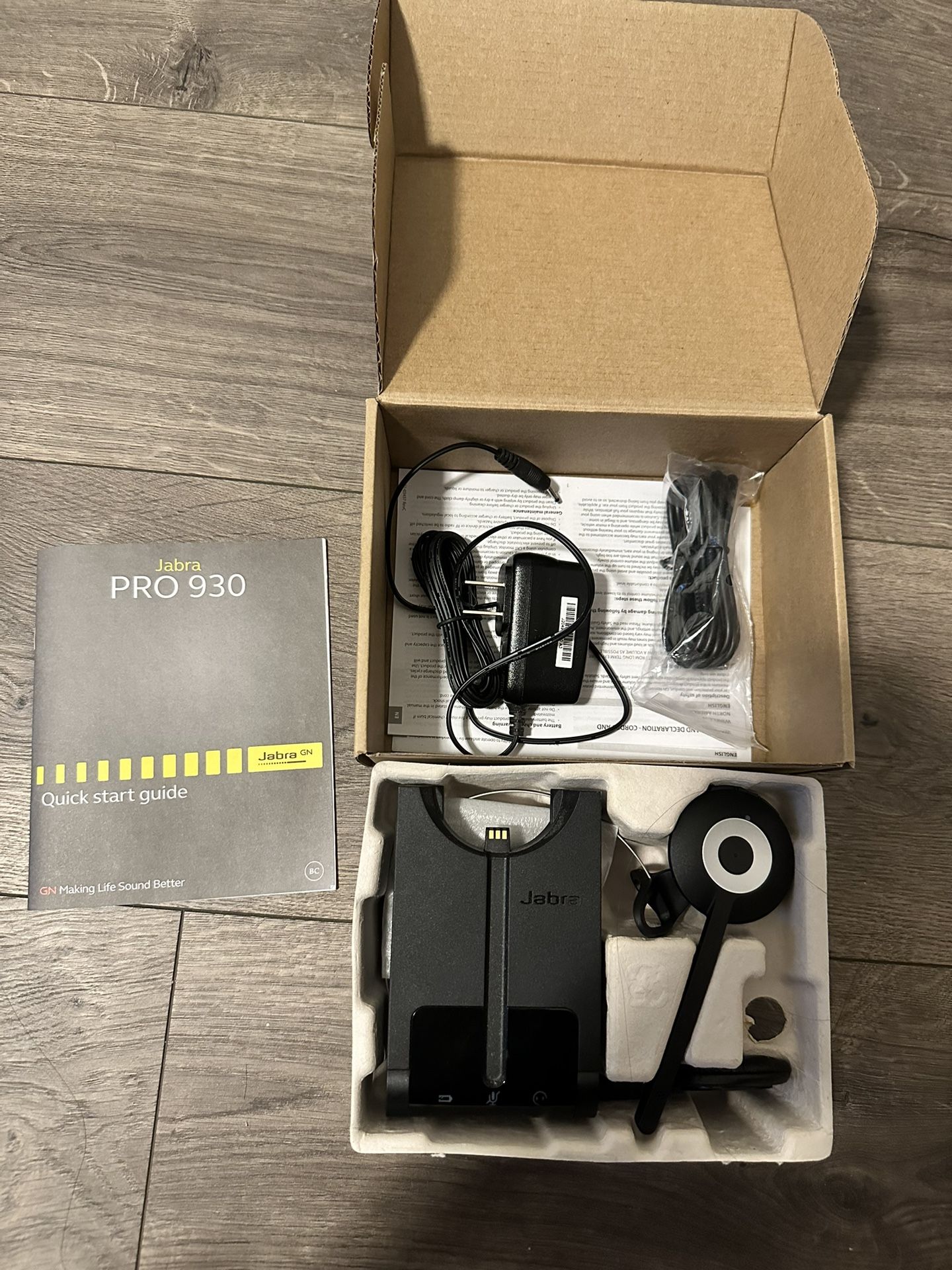 Headset- Jabra Pro 930 UC UMono Wireless Headset for Softphone (USB)