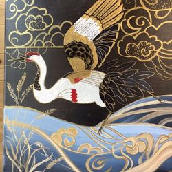 Beautiful Crane Original Painting 