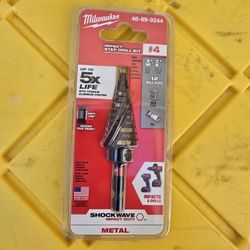 Milwaukee
SHOCKWAVE 3/16 in. - 7/8 in. #4 Impact-Rated Titanium Step Drill Bit (12-Steps)