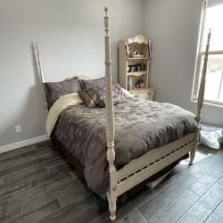 Full Size Bed By Lexington With Mattressand Color White