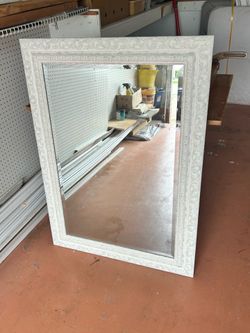 Rectangular framed mirror 31”x 43”