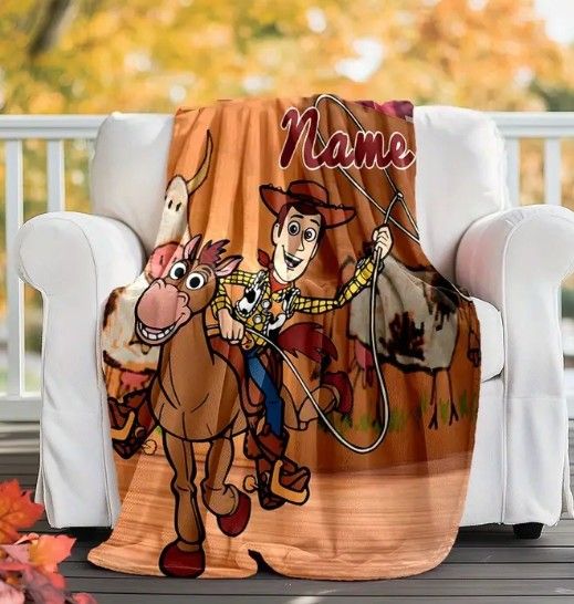 Woody Set ' Blanket Custom Named ,Book Bag , Cup , Lamp And Rug