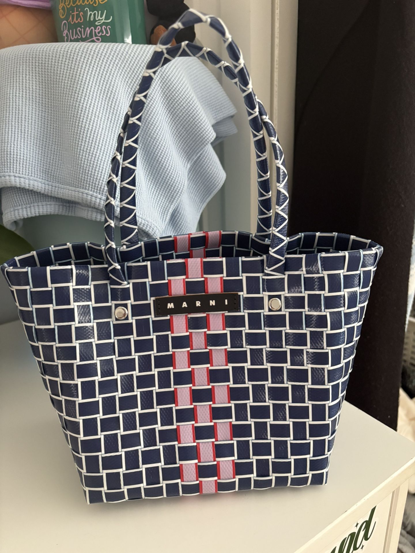 Marni Tropicalia Summer Basket Tote Shoulder Bag With Dust Bag
