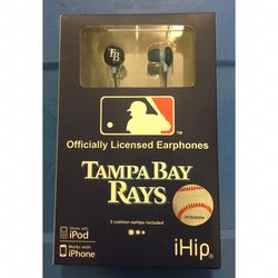 Tampa Bay Rays Ihip Earbuds Unopened NRFP
