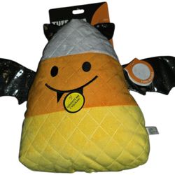 Candy Corn Bat Plush Dog Toy