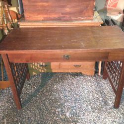 Antique Wood Table Desk Must Go 