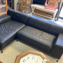  Leather sectional