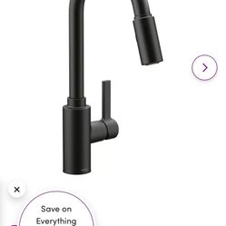 7882BL Genta LX Pulldown Single Handle Kitchen Faucet with Power Boost Technology and Duralock  BOLD STATEMENT: Matte Black finish adds a touch of sop