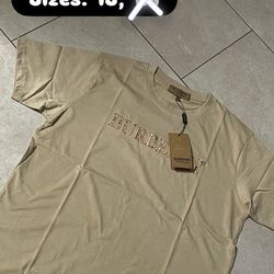 Brown and Tan Burberry shirt