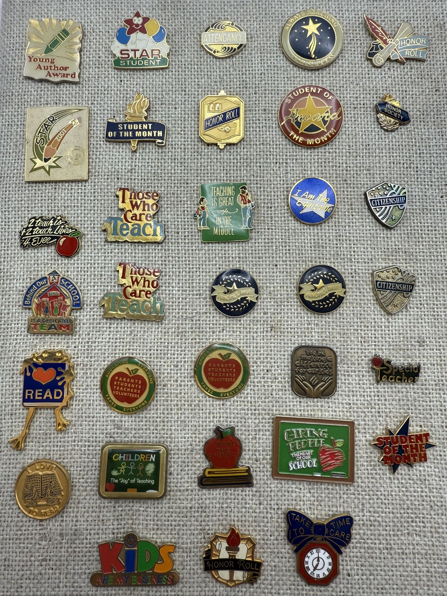 Student Of The Month Honor Roll Teacher Lot Of 33 Pins