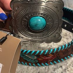 New Leather Turquoise Belt 