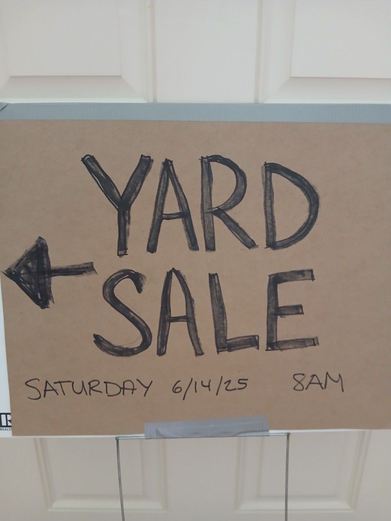 YARD SALE - Saturday, June 14 Starts At 8 AM