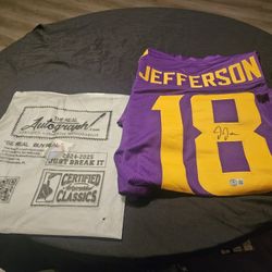 Justin Jefferson Custom Autographed Jersey 