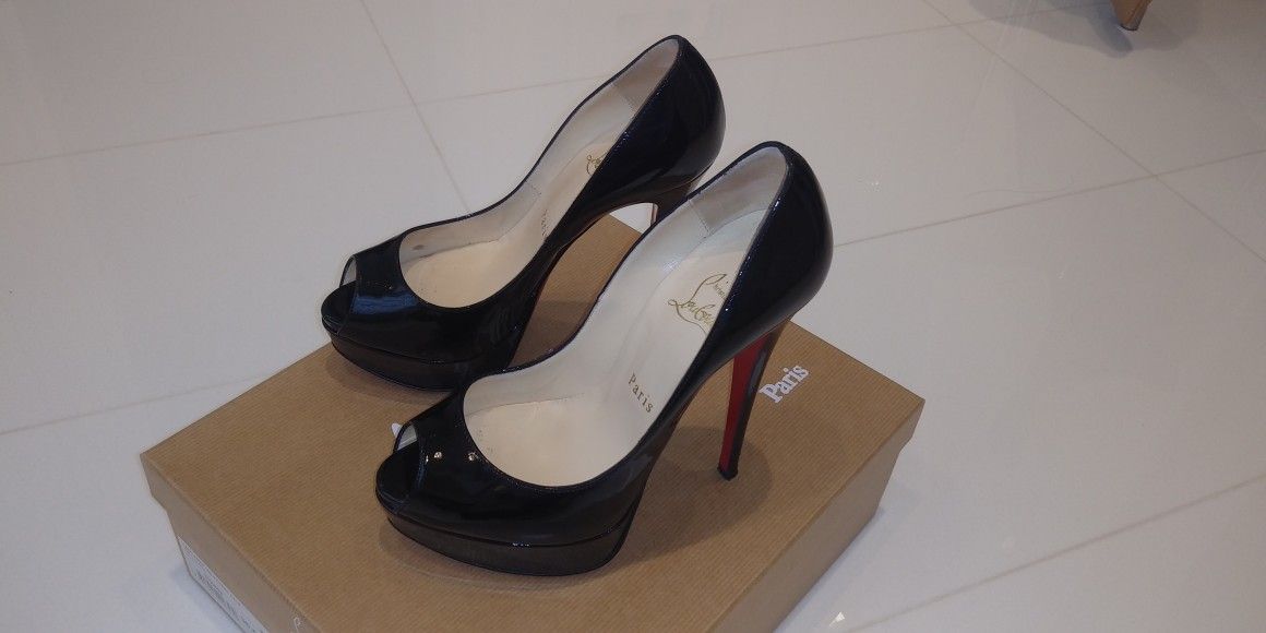 Christian Loubutin Lady Peep 150 Patent Calf