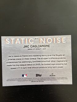 Topps Jac Caglianone Static Noise Baseball Card SN-14
