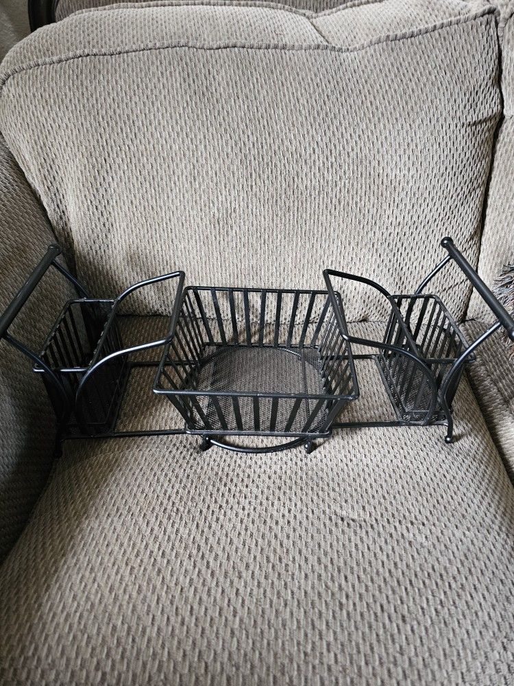 Organizador De Metal Para Cucharas Y Servilletas 