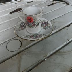 Vintage Teacup With Saucer