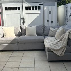 Free Delivery - Gray Modular Sectional Sofa/Couch