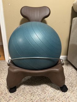 Gaiam Classic Balance Ball Chair, Stability Seat blue