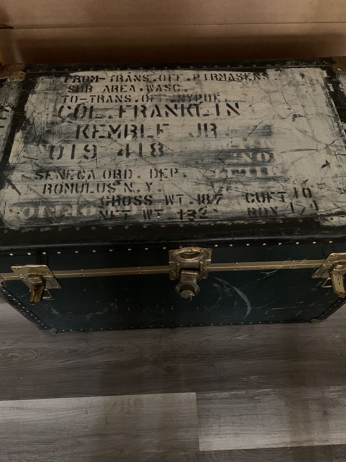 Vintage Army Trunk