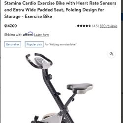 Exercise Bike Brand New
