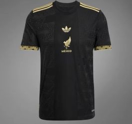 Adidas Mexico Gold Black 2025 Soccer Jersey Size XXL