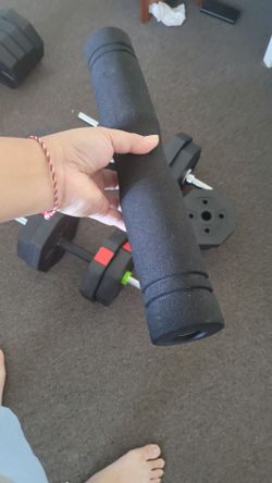 Dumbell weight set adjustable