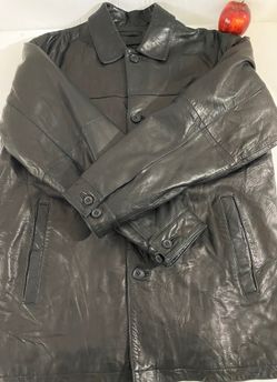 CLAIBORNE Men’s Lambskin Leather Jacket button up