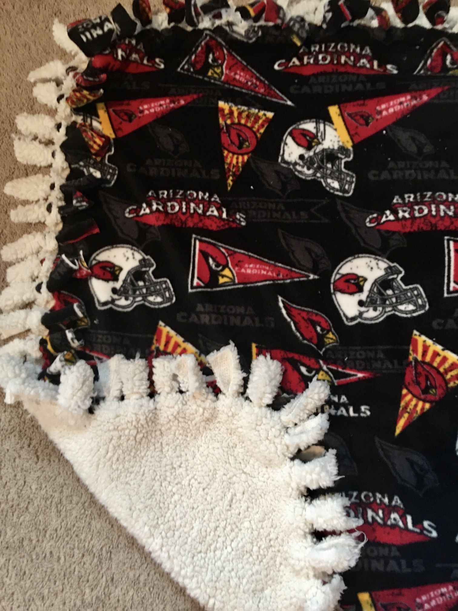 New Arizona Cardinals Tie Blanket Throw Christmas Baby Football Holiday