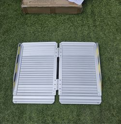 Portable Driveway Ramp Wheel Chair Ramps Foldable 2ft, Portable Aluminum Threshold Ramp for Home Steps Entrance, Scooter Carrying Loading 