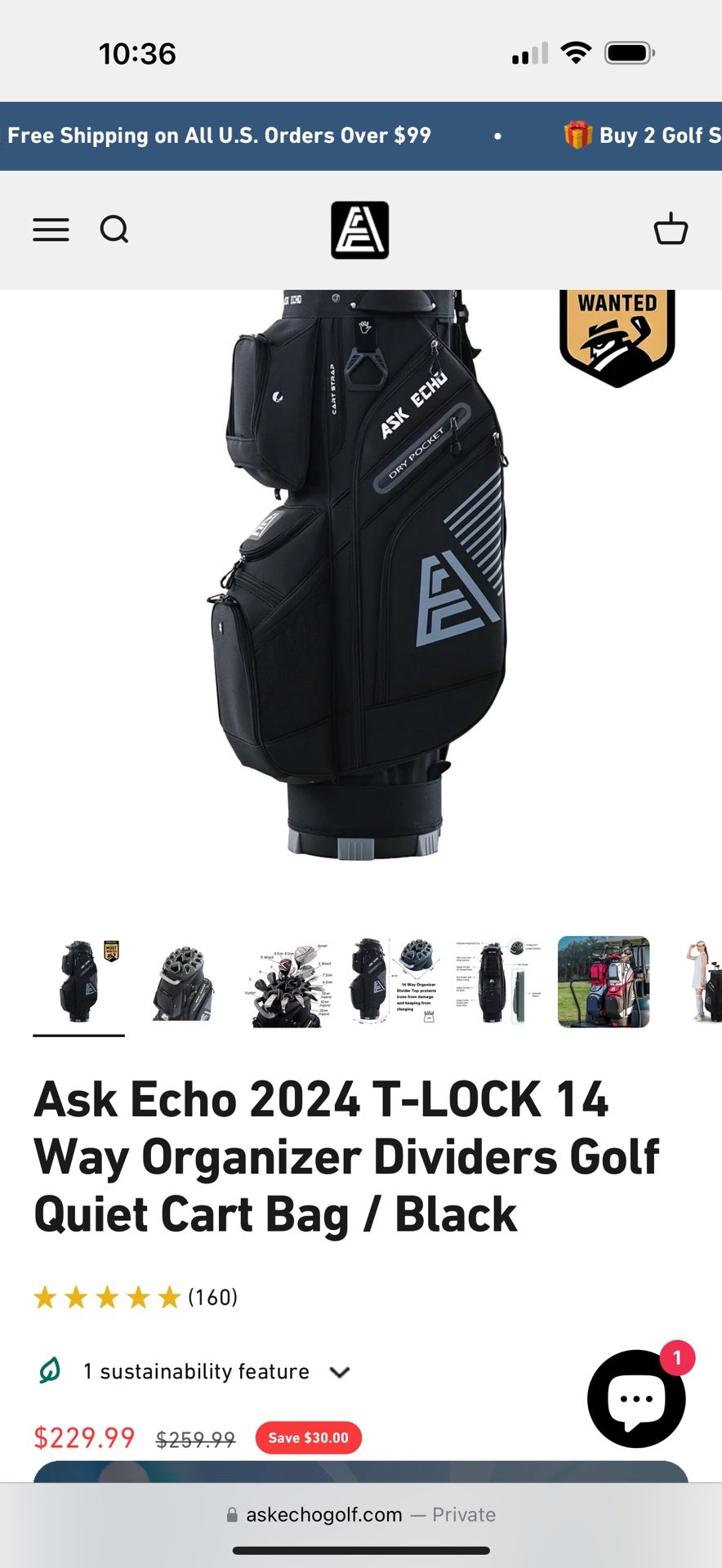 Ask Echo T-lock Cart Bag