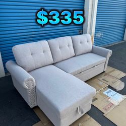 🚛🚛 Same Day Delivery New Open Box Sofa Bed Couch 🛋️ Pull Out Bed ✅ Reversible L ✅ Storage Underneath ✅