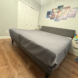 King Size Bed frame And Mattress 