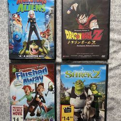 4 DVD Movies For Kids & Teens; Classic 2000s-2010s Movies