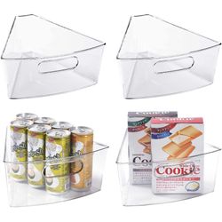 Leeden Lazy Susan Cabinet Organizer with Handle 10.2"x 9.4"x4" BPA Free Durab...