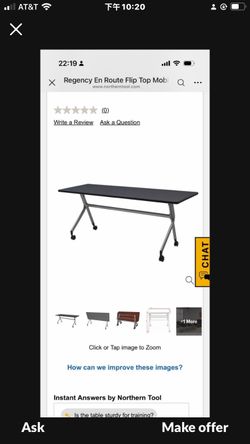 Regency En Route Flip Top Mobile Training Table — 60in. x 24in., Grey Top & Grey Base, Locking Casters, Model# MMFB6024GYGY