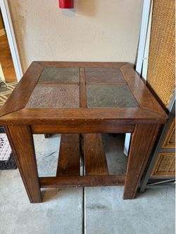 Wood end tables