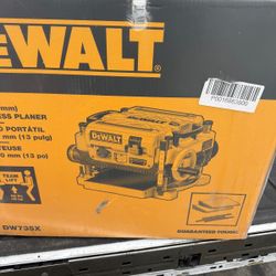 Dewalt 15 Amp Corded 13 in. Heavy-Duty 2-Speed Bench Planer with (3) Knives, In Feed Table and Out Feed Table Tools