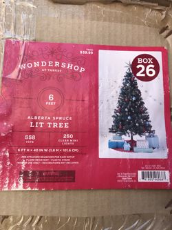 6 foot pre-lit Christmas tree