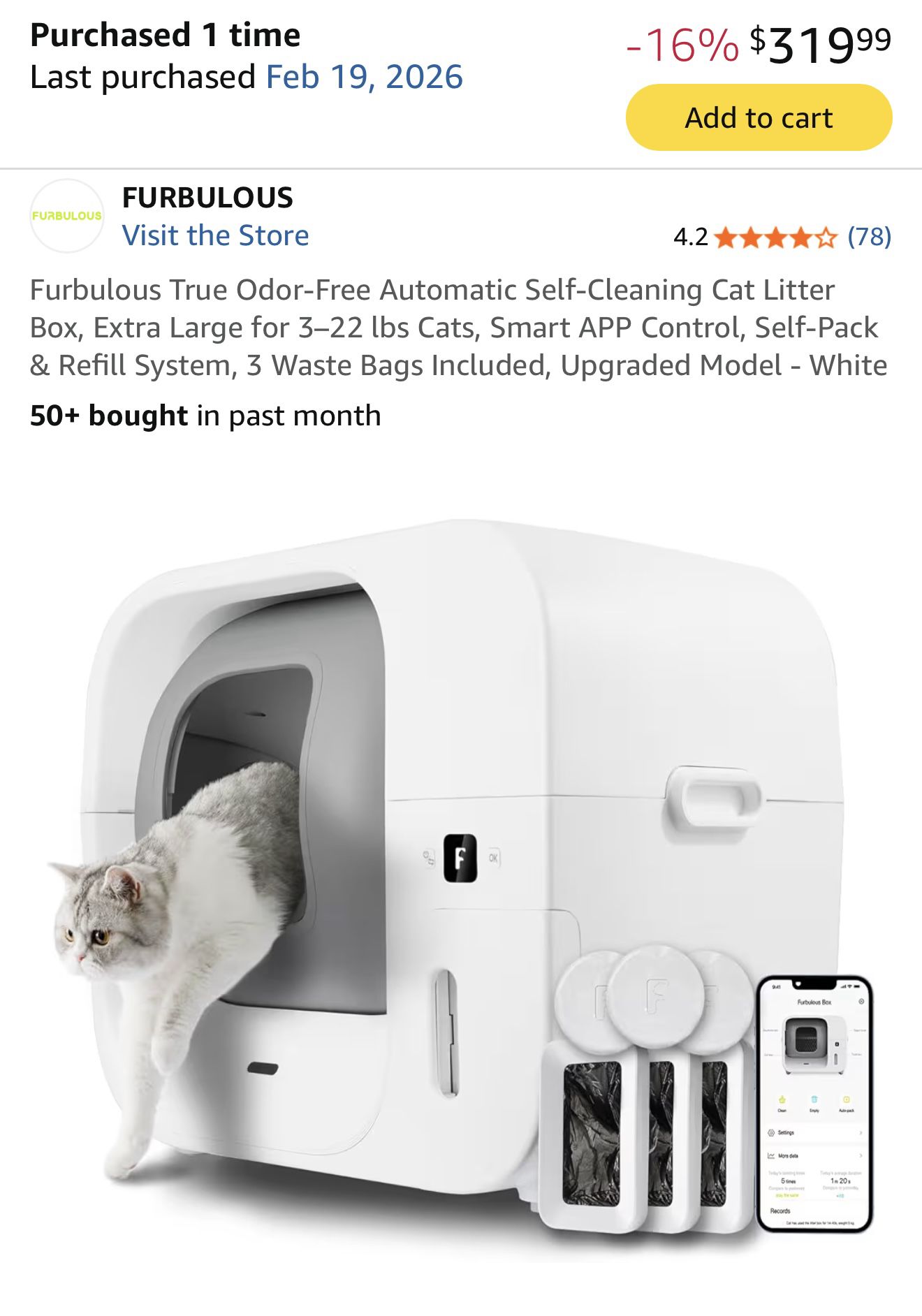 Furbulous automatic litter box.