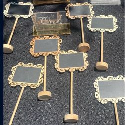 1 to 12 acrylic table numbers plus wooden ones