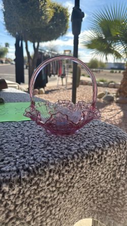Vintage Glass Basket