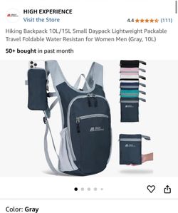 Hiking Backpack 10L Small Daypack Lightweight Packable Travel Foldable Water Resistan for Women Men