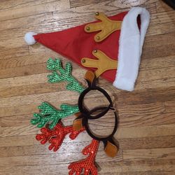 Santa Hat & Reindeer Headbands
