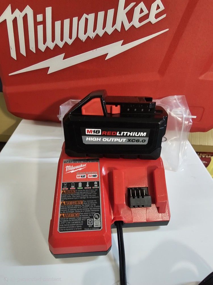 Milwaukee M18 Xc 6ah Battery With Charger 