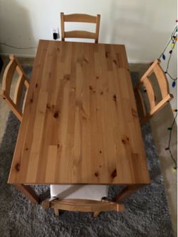 Solid wood Dining table set -4 chair