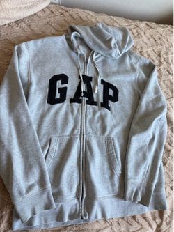 GAP Zip Up Sweater - Large Male - Grey