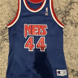 Vintage Sz 40 New Jersey Nets Derrick Coleman Champion Jersey Syracuse