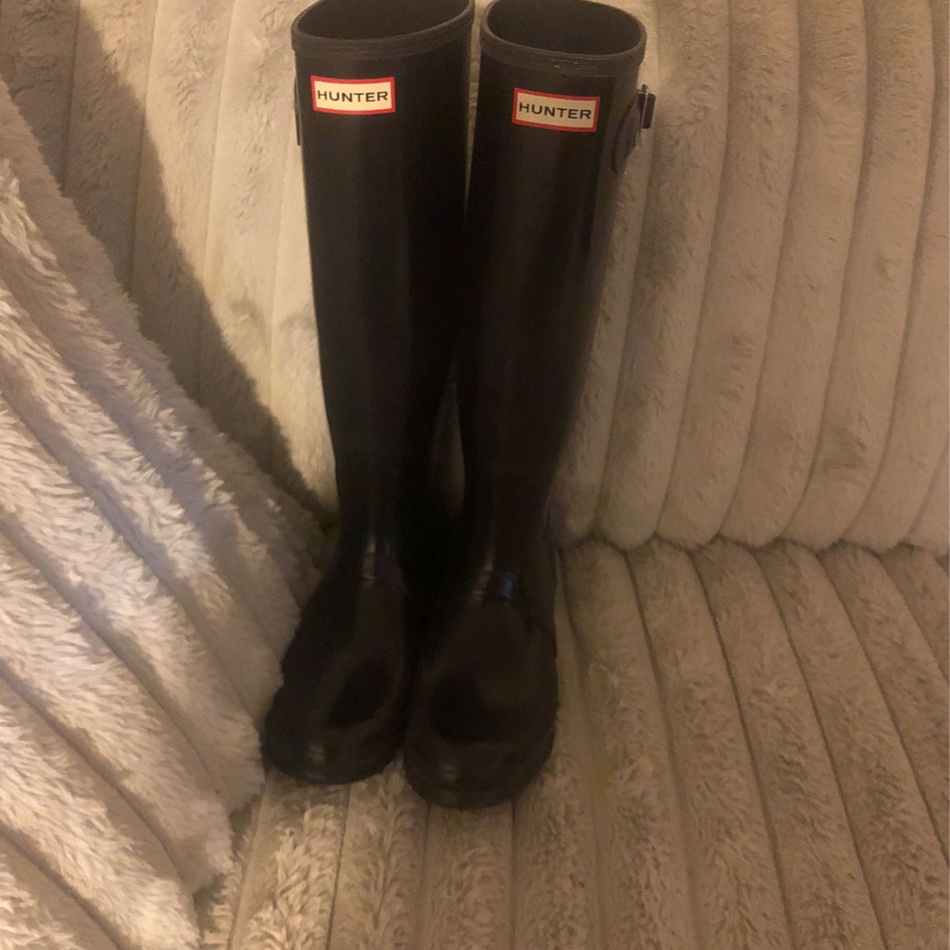 Black Hunter Boots Size 8